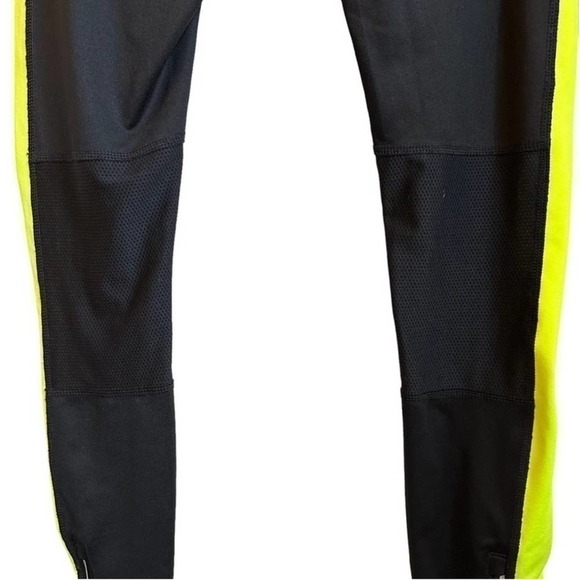 NIKE Dri Fit Black & Volt Ankle Zip Leggings - Picture 5 of 9